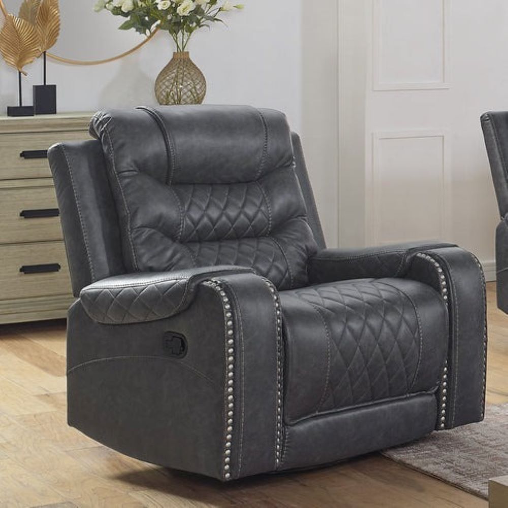 Mikkel Manual Leatherette Recliner - Torque India
